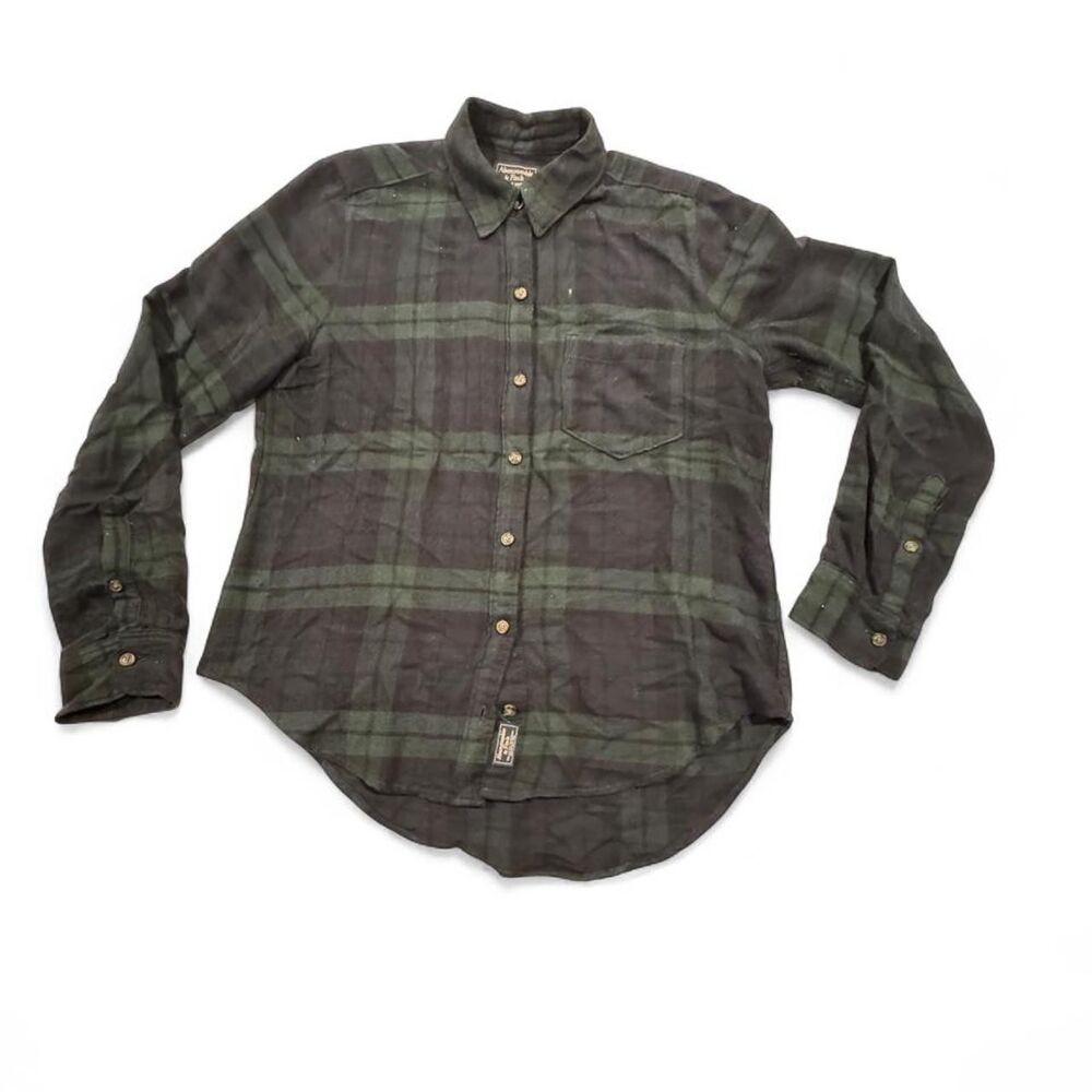 Abercrombie-fitch Women's Green and Khaki Shirt